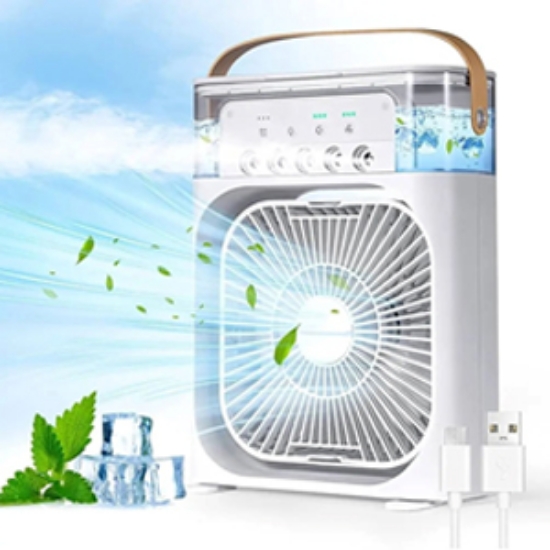 Picture of Humidifier Cooling Fan 3-in-1 Portable Air Conditioner Fan with LED Light