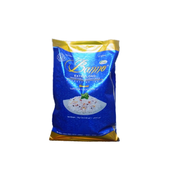 Picture of Banno Extra Long Basmati Rice 1kg (Pouch)